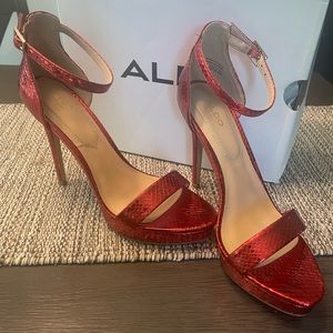 Aldo metallic red stiletto . Size 7